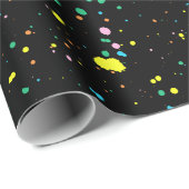 絵を描（ばちゃばちゃ）跳ねる抽象芸術 ラッピングペーパー (ロールコーナー)