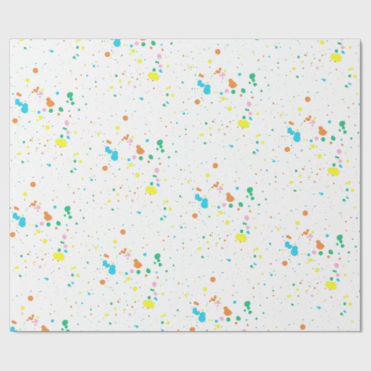 絵を描（ばちゃばちゃ）跳ねる抽象芸術 ラッピングペーパー (フラット)
