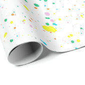 絵を描（ばちゃばちゃ）跳ねる抽象芸術 ラッピングペーパー (ロールコーナー)