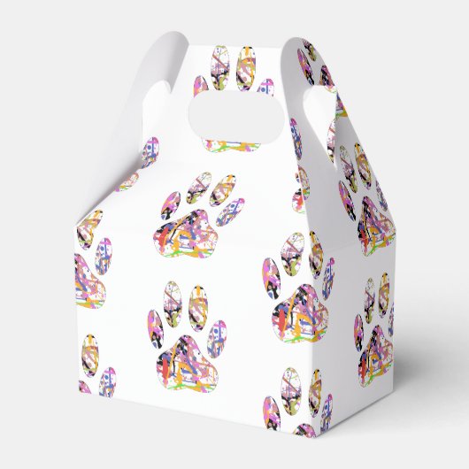 絵を描(ばちゃばちゃ)跳ねる犬のポープリント フェイバーボックス (正面サイド)