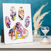 絵を描（ばちゃばちゃ）跳ねる犬のポープリント フォトプラーク (側面)