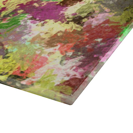 絵を描（ばちゃばちゃ）跳ねる秋の色離れ抽象芸術 カッティングボード (角)