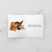 絵を描(ばちゃばちゃ)跳ねる秋の色離れ抽象芸術 サンキューカード (内部)