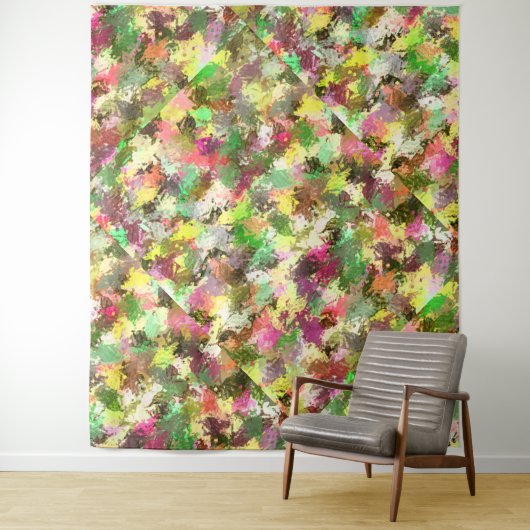 絵を描(ばちゃばちゃ)跳ねる秋の色離れ抽象芸術 タペストリー (インサイチュ)