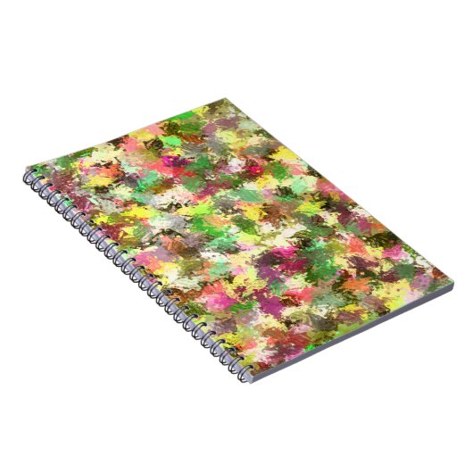 絵を描（ばちゃばちゃ）跳ねる秋の色離れ抽象芸術 ノートブック (右側)