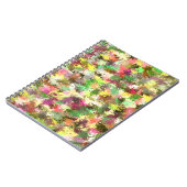 絵を描(ばちゃばちゃ)跳ねる秋の色離れ抽象芸術 ノートブック (左側)