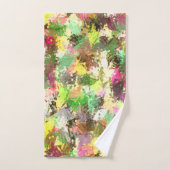 絵を描（ばちゃばちゃ）跳ねる秋の色離れ抽象芸術 バスタオルセット (ハンドタオル)