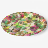 絵を描(ばちゃばちゃ)跳ねる秋の色離れ抽象芸術 ペーパープレート (アングル)