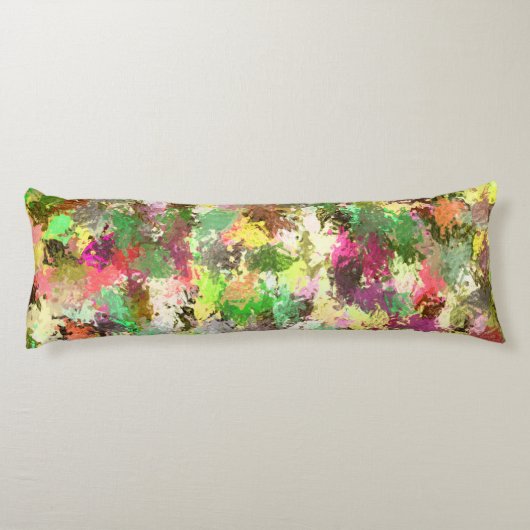 絵を描（ばちゃばちゃ）跳ねる秋の色離れ抽象芸術 ボディピロー (裏面)