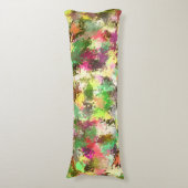 絵を描(ばちゃばちゃ)跳ねる秋の色離れ抽象芸術 ボディピロー (正面縦)