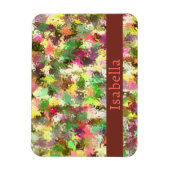 絵を描(ばちゃばちゃ)跳ねる秋の色離れ抽象芸術 マグネット (縦)