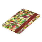 絵を描(ばちゃばちゃ)跳ねる秋の色離れ抽象芸術 マグネット (左側)