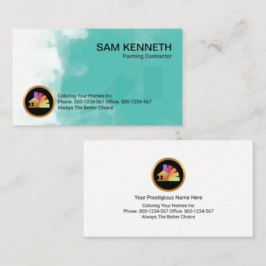 絵を描（ばちゃばちゃ）跳ねる絵を描 名刺 (正面/裏面)