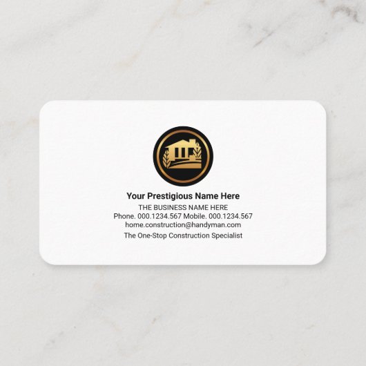 絵を描（ばちゃばちゃ）跳ねる金ゴールド建物ツール枠 名刺 (裏面)