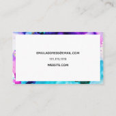 絵を描(ばちゃばちゃ)跳ねる金ゴールド紫シンプル 名刺 (裏面)