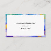 絵を描（ばちゃばちゃ）跳ねる金ゴールド紫シンプル 名刺 (裏面)