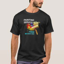 絵を描（ばちゃばちゃ）跳ねる金ゴールド絵を描ブラシ Tシャツ