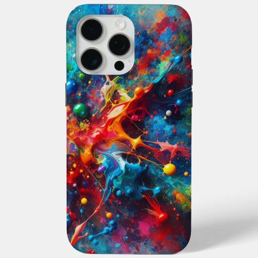 絵を描(ばちゃばちゃ)跳ねる電話カバー Case-Mate iPhoneケース (裏面)