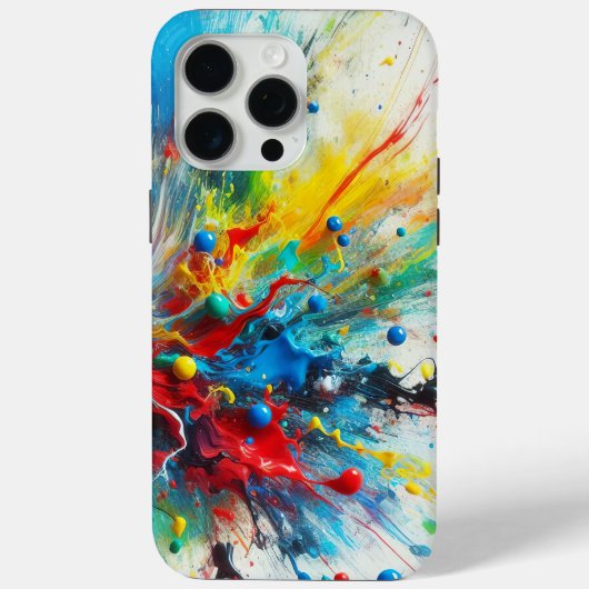 絵を描(ばちゃばちゃ)跳ねる電話カバー Case-Mate iPhoneケース (裏面)