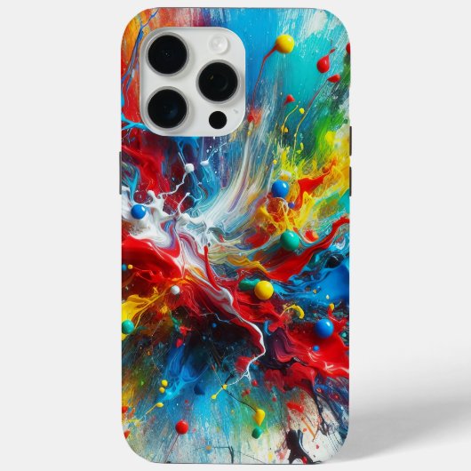 絵を描（ばちゃばちゃ）跳ねる電話カバー Case-Mate iPhoneケース (裏面)