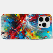 絵を描（ばちゃばちゃ）跳ねる電話カバー Case-Mate iPhoneケース (裏面 (横))