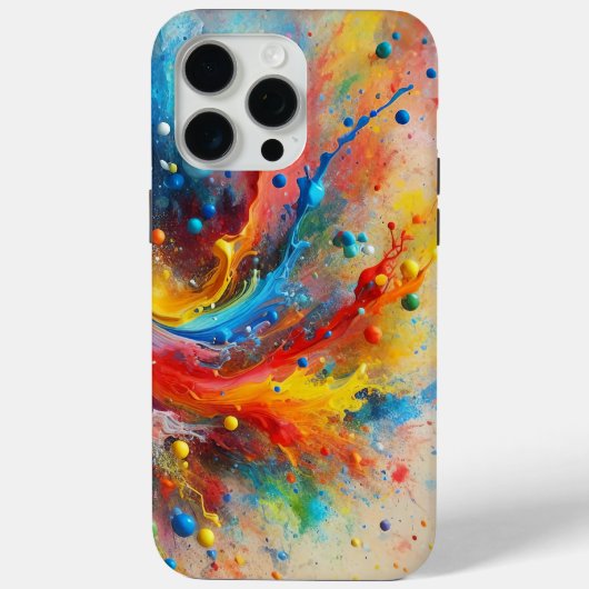 絵を描（ばちゃばちゃ）跳ねる電話カバー Case-Mate iPhoneケース (裏面)