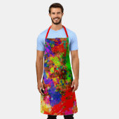 絵を描(ばちゃばちゃ)跳ねる エプロン (着用した状態)