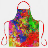 絵を描(ばちゃばちゃ)跳ねる エプロン (正面)