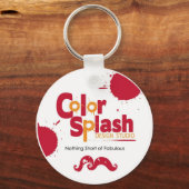 絵を描(ばちゃばちゃ)跳ねる キーホルダー (正面)