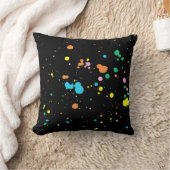 絵を描(ばちゃばちゃ)跳ねる クッション (ブランケット)