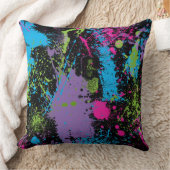 絵を描（ばちゃばちゃ）跳ねる クッション (ブランケット)