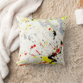 絵を描(ばちゃばちゃ)跳ねる クッション (ブランケット)