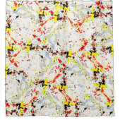 絵を描(ばちゃばちゃ)跳ねる シャワーカーテン (正面)