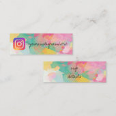 絵を描（ばちゃばちゃ）跳ねる スキニー名刺 (正面/裏面)