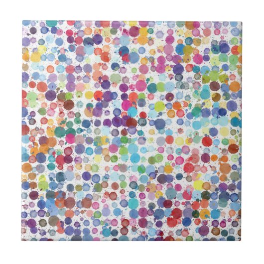 絵を描（ばちゃばちゃ）跳ねる タイル (正面)