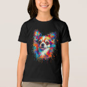 絵を描（ばちゃばちゃ）跳ねる トライブレンドＴシャツ (正面)