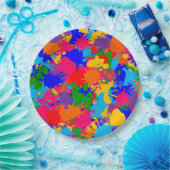 絵を描（ばちゃばちゃ）跳ねる ペーパープレート (パーティー)