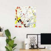 絵を描(ばちゃばちゃ)跳ねる ポスター (ホームオフィス)