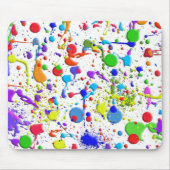 絵を描（ばちゃばちゃ）跳ねる マウスパッド (正面)