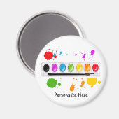 絵を描（ばちゃばちゃ）跳ねる マグネット (正面/裏面)