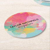 絵を描(ばちゃばちゃ)跳ねる ラウンドペーパーコースター (アングル)