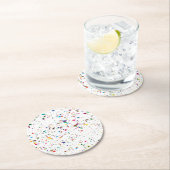 絵を描(ばちゃばちゃ)跳ねる ラウンドペーパーコースター (インサイチュ)