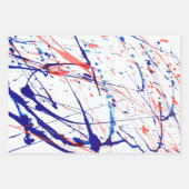 絵を描(ばちゃばちゃ)跳ねる ラッピングペーパーシート (正面3)