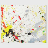 絵を描(ばちゃばちゃ)跳ねる ラッピングペーパー (フラット)