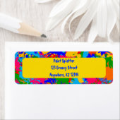 絵を描（ばちゃばちゃ）跳ねる ラベル (インサイチュ)