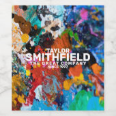 絵を描（ばちゃばちゃ）跳ねる ワインラベル (シングルラベル)