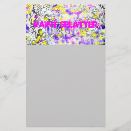 絵を描（ばちゃばちゃ）跳ねる 便箋 (正面)