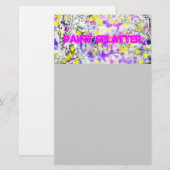 絵を描（ばちゃばちゃ）跳ねる 便箋 (正面/裏面)