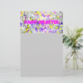 絵を描（ばちゃばちゃ）跳ねる 便箋 (スタンド正面)