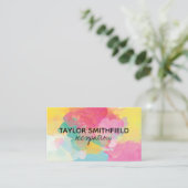 絵を描(ばちゃばちゃ)跳ねる 名刺 (スタンド正面)